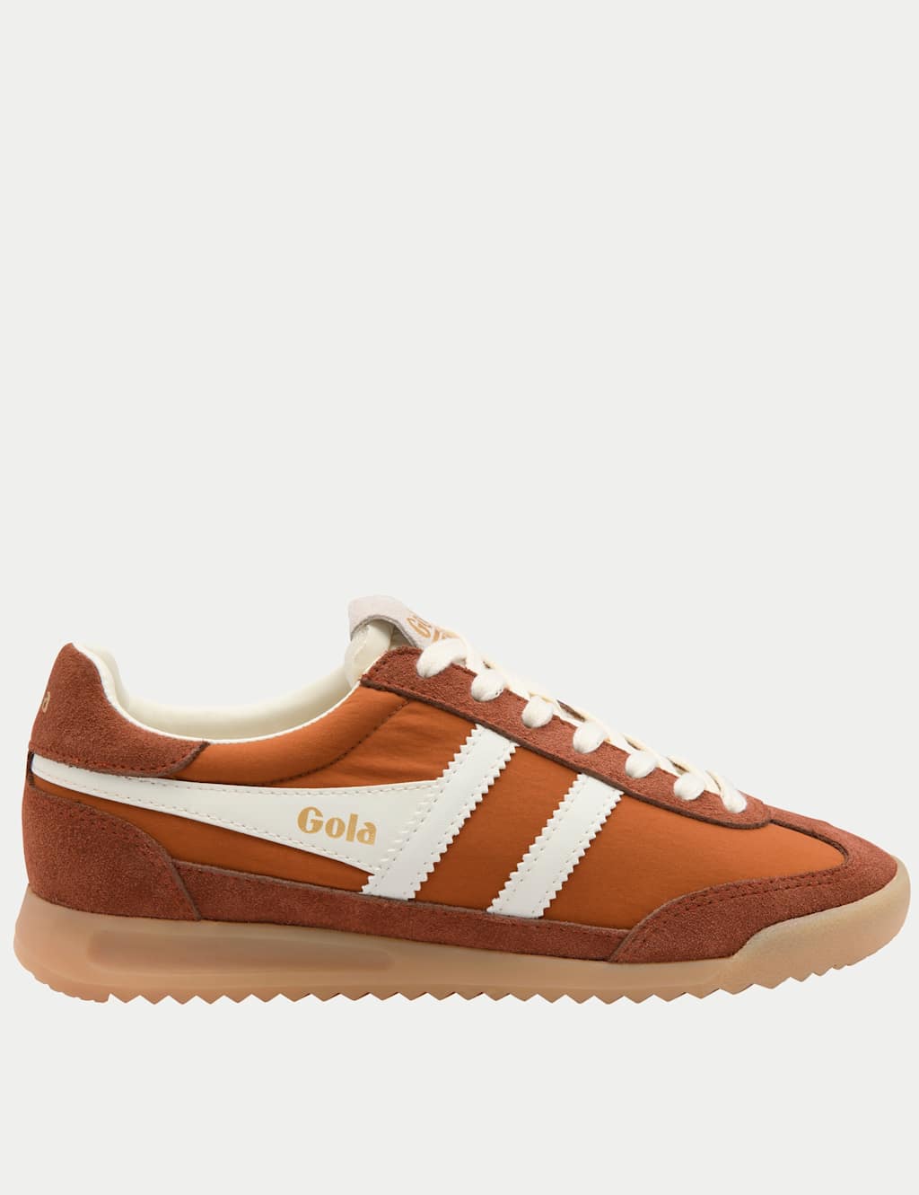 Gola Women's Firefly Suede Lace Up Trainers - 5 - Orange Mix - Available at M&S