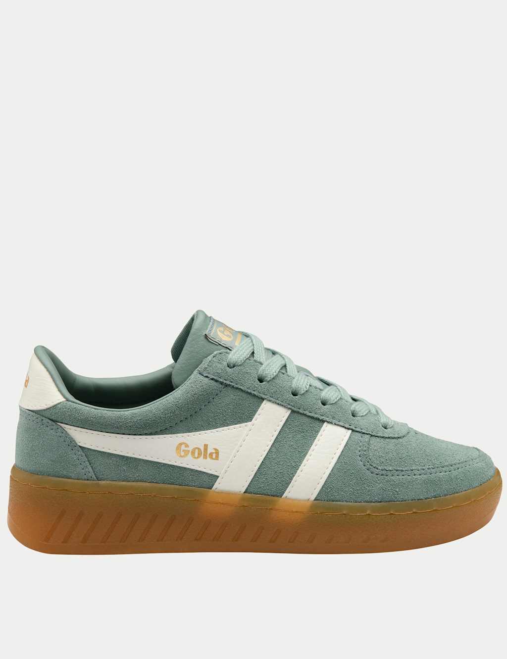 Gola Women's Grandslam Suede Lace Up Platform Trainers - 6 - Green Mix - Available at M&S