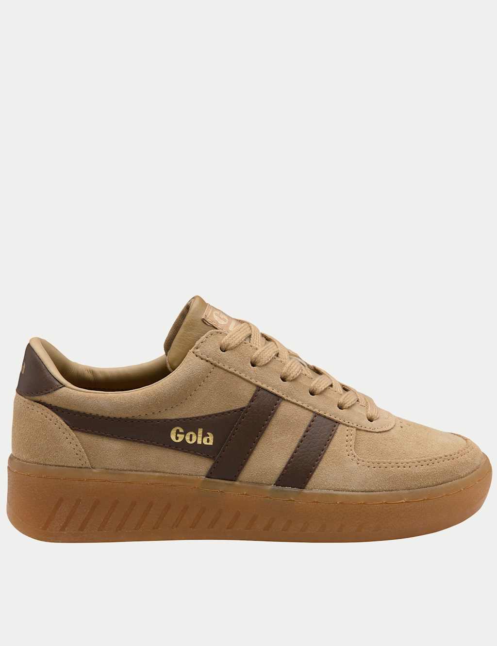 Gola Women's Grandslam Suede Lace Up Platform Trainers - 8 - Beige Mix - Available at M&S