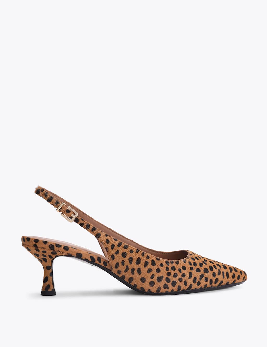 Kurt Geiger Women's Animal Print Kitten Heel Slingback Shoes - 3 - Multi - Available at M&S