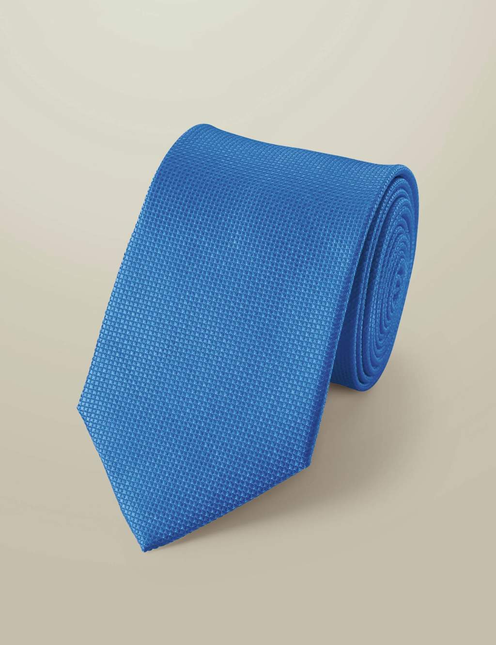 Charles Tyrwhitt Men's Pure Silk Stain Resistant Textured Tie - Cobalt - Available at M&S