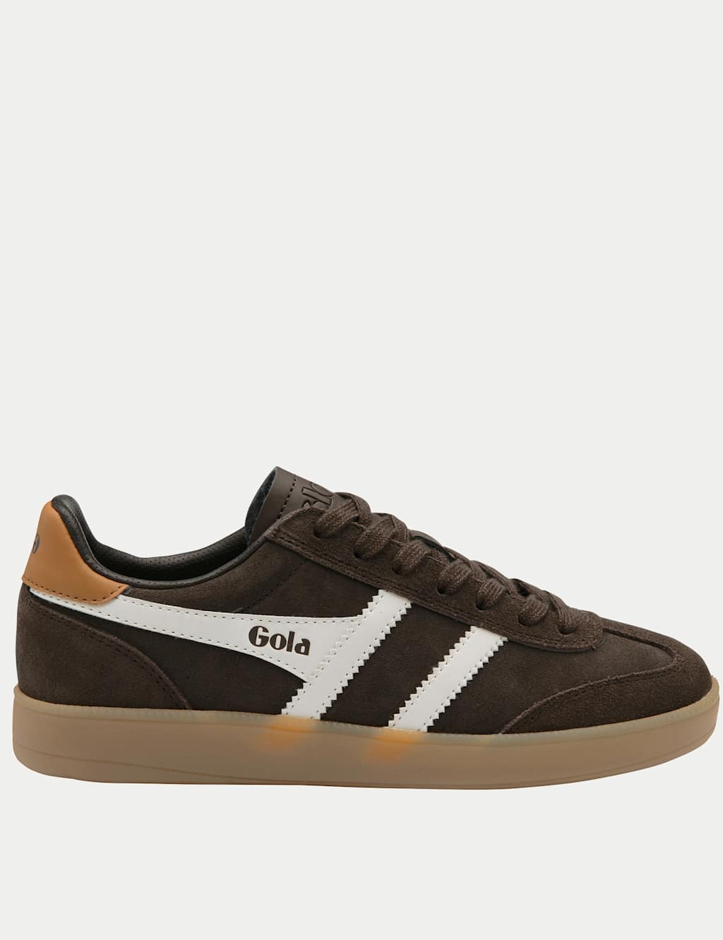 Gola Women's Viper Suede Lace Up Trainers - 5 - Brown Mix - Available at M&S