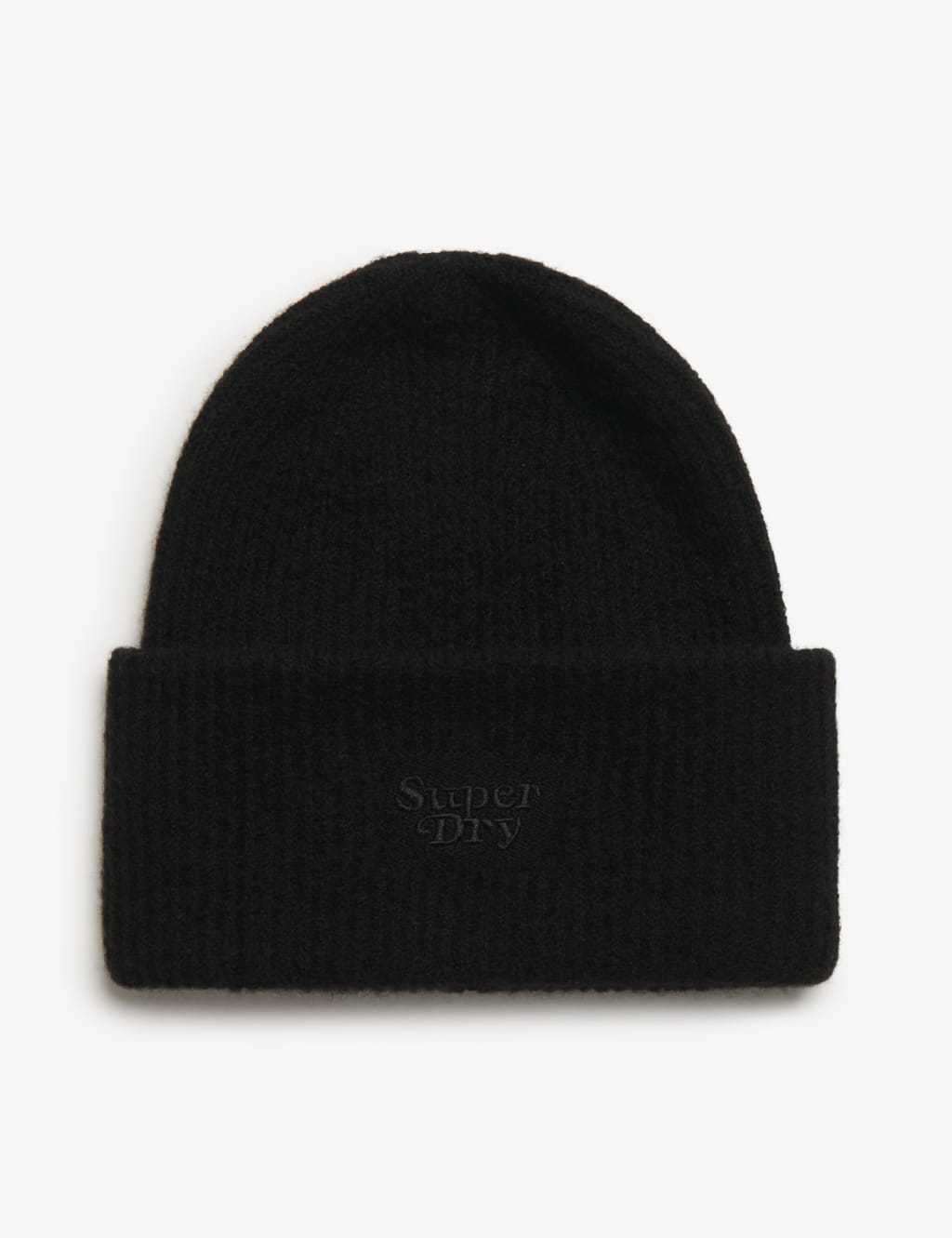 Rib Knitted Beanie Hat with Wool