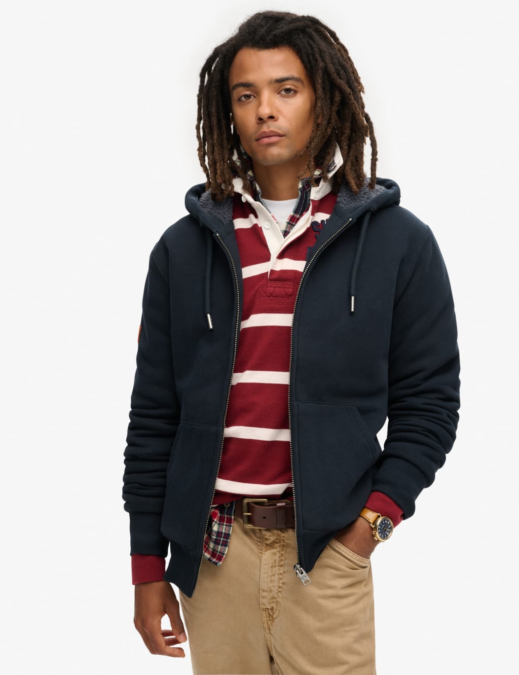 Cotton Rich Zip Up Hoodie