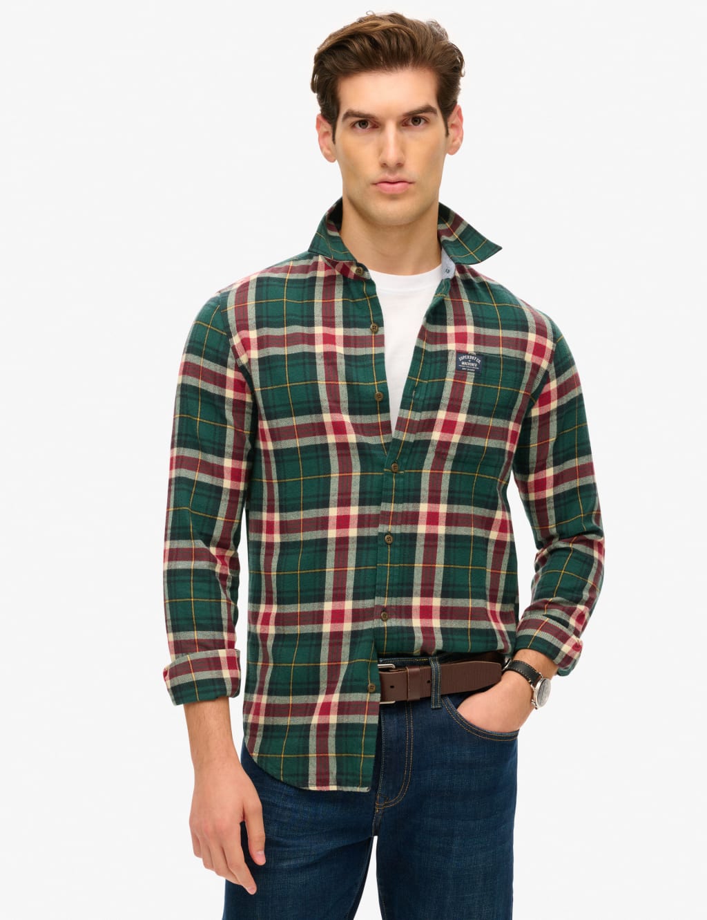 Pure Cotton Check Flannel Shirt