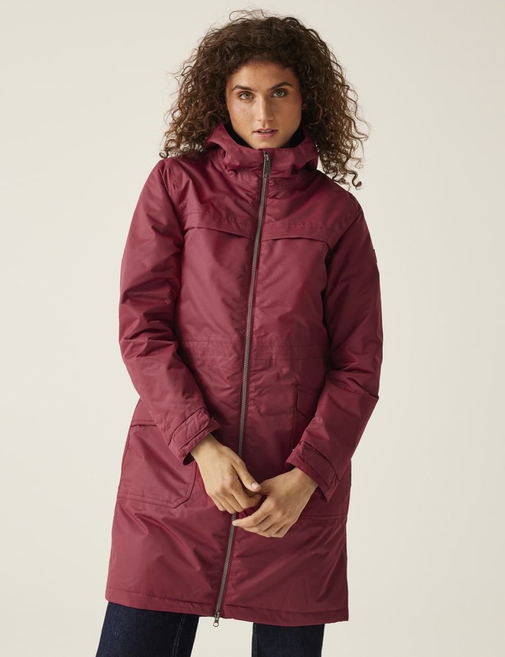 Ladies hooded rain mac clearance