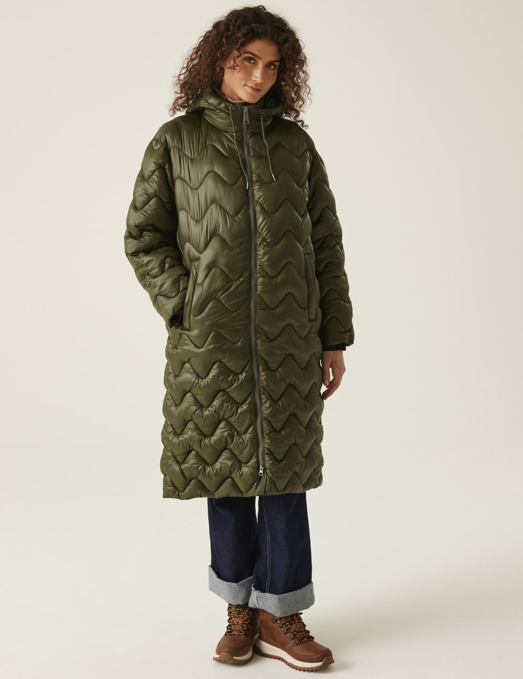 Cambrie II Quilted Hooded Longline Coat