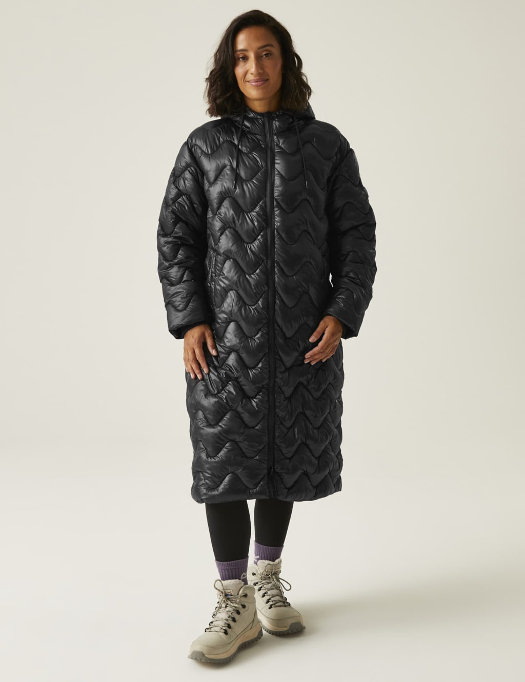 Cambrie II Quilted Hooded Longline Coat