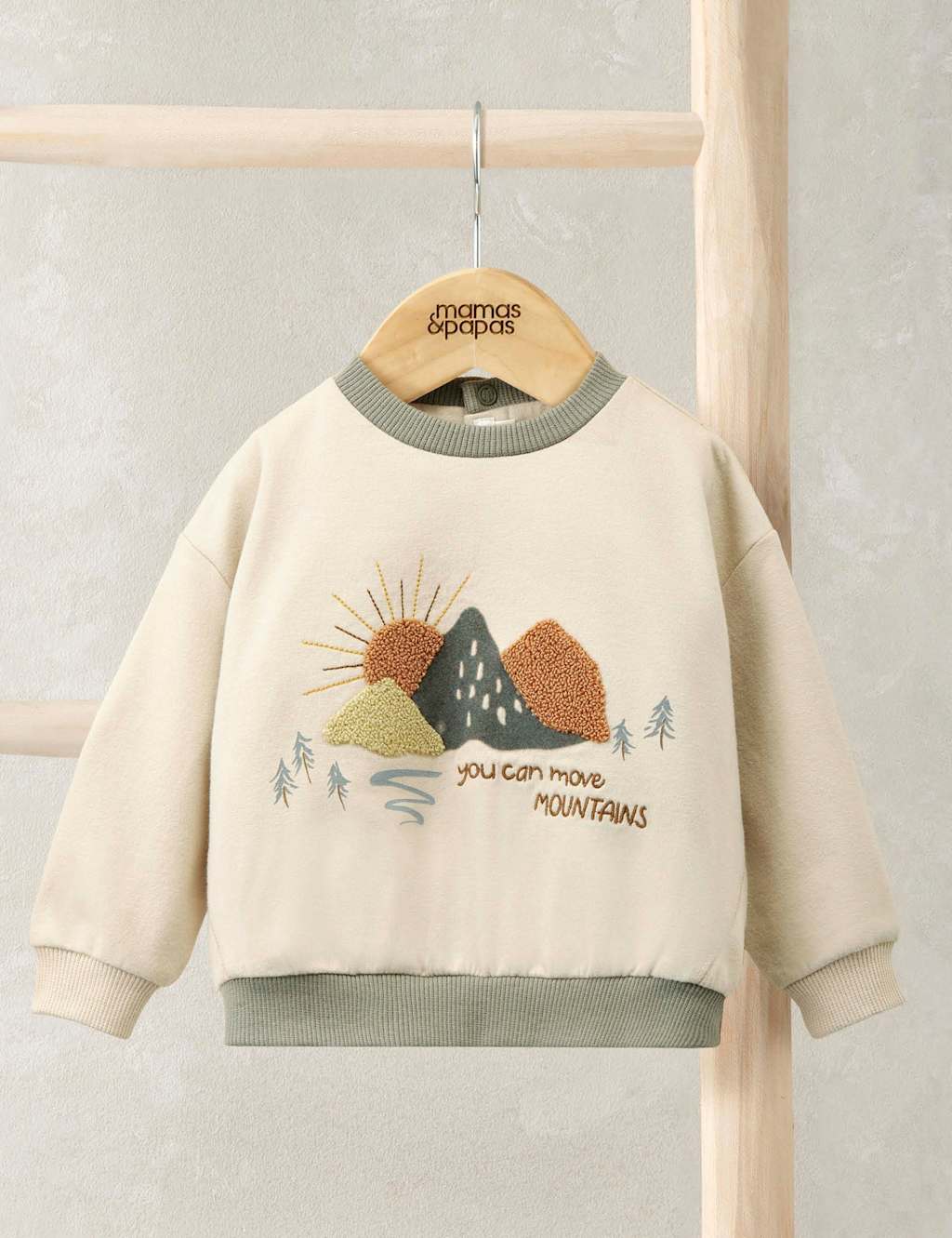 Mamas & Papas Cotton Rich Mountain Sweater (0 Mths-3 Yrs) Cream Mix