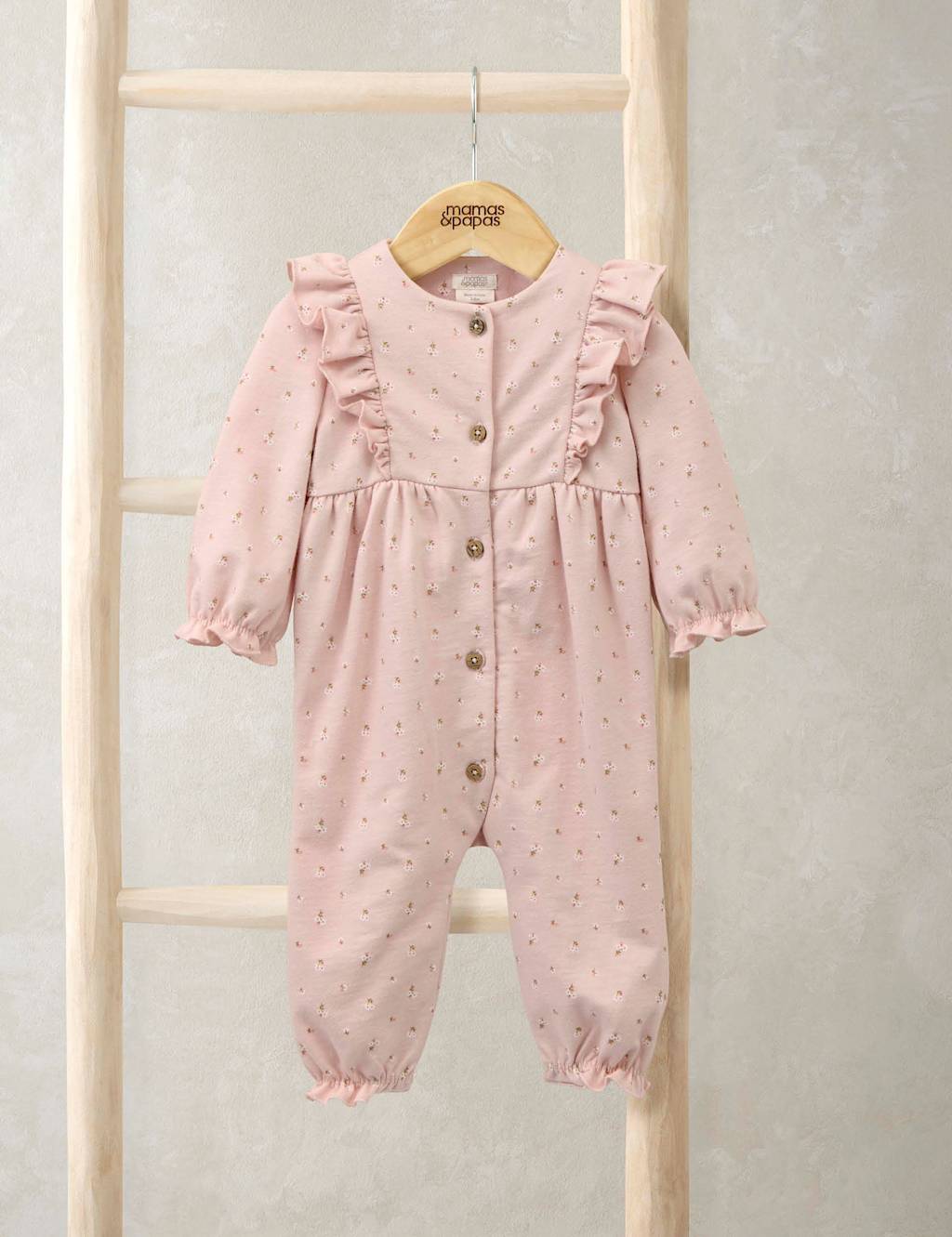 Mamas & Papas Pure Cotton Floral Romper (0-12 Mths) Pink Mix