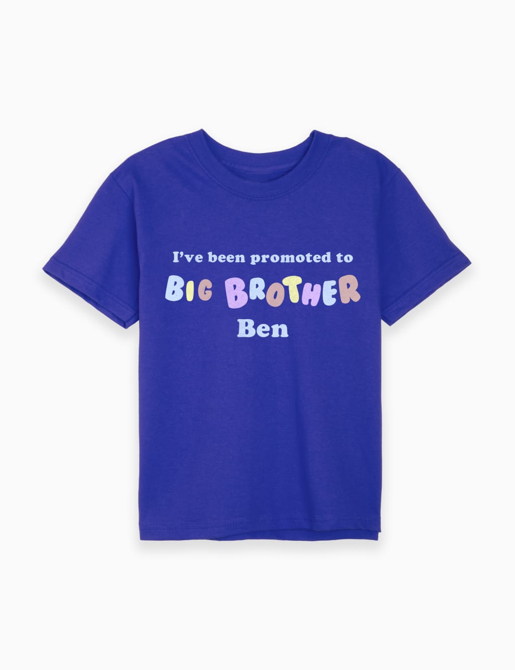 Dollymix Boys Personalised Big Brother T-Shirt (3-12 Yrs) - 11-12 - Blue, Blue