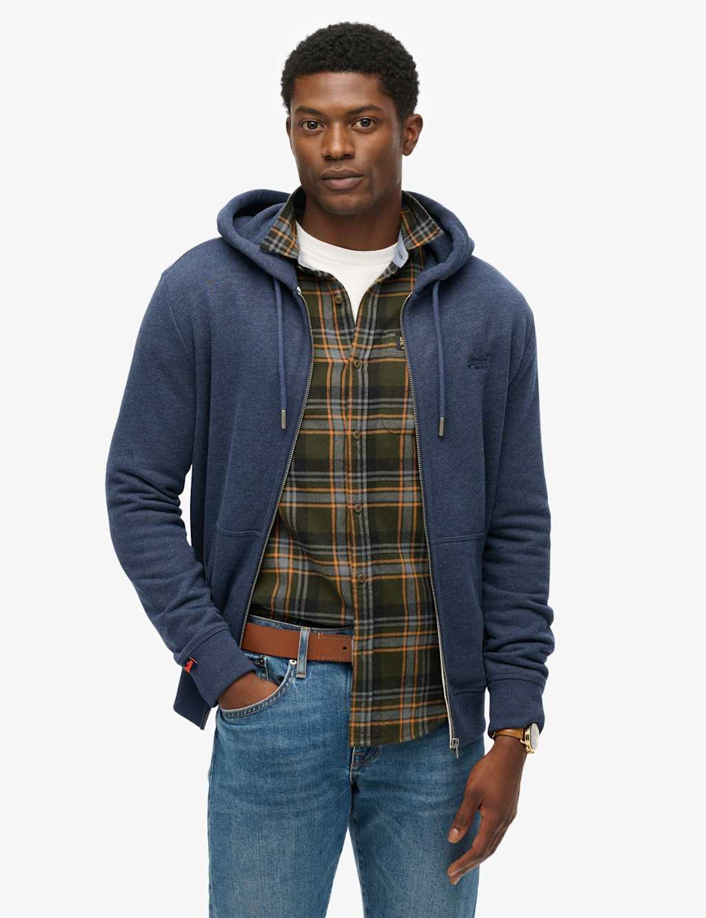 Superdry & Co Cotton Rich Hoodie Navy