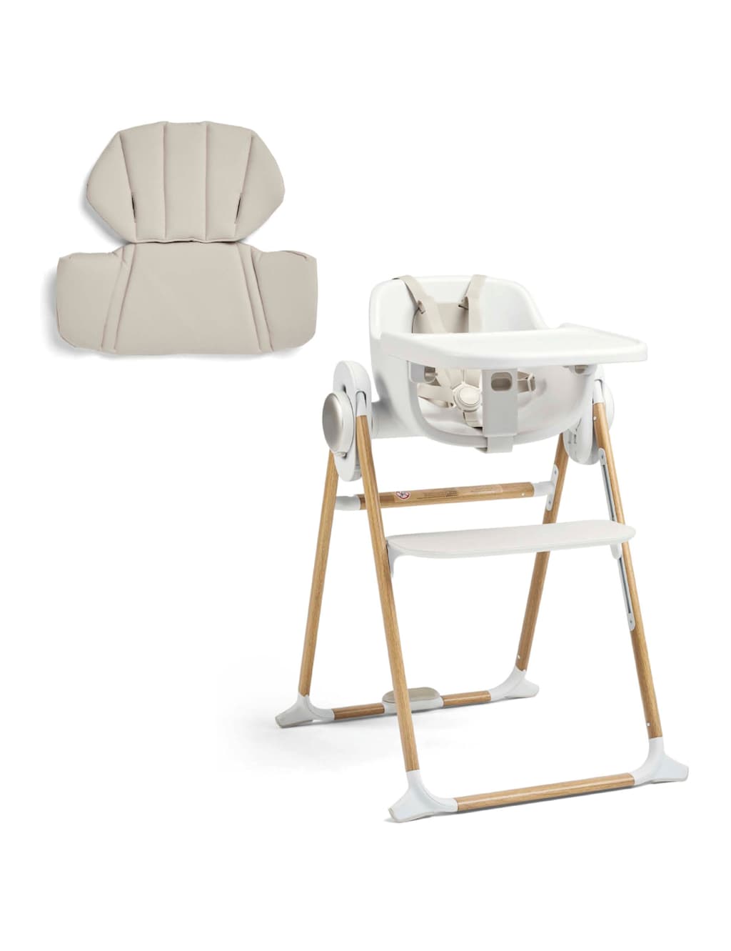 Mamas & Papas unisex 2 Piece Eno Highchair & Cashmere Cushion Set - Beige - Available at M&S