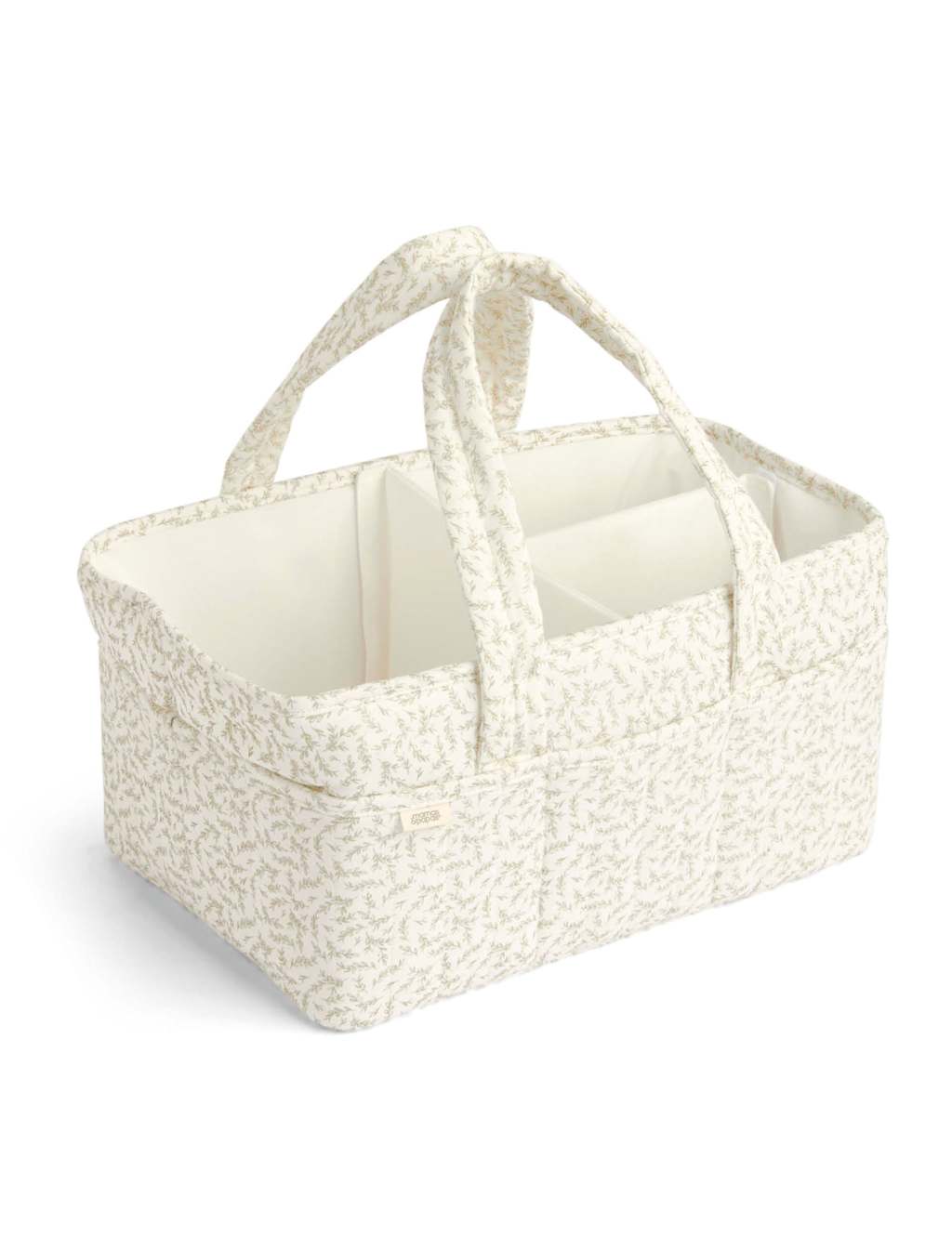 Mamas & Papas Pure Cotton Leaf Print Nappy Caddy Bag Multi