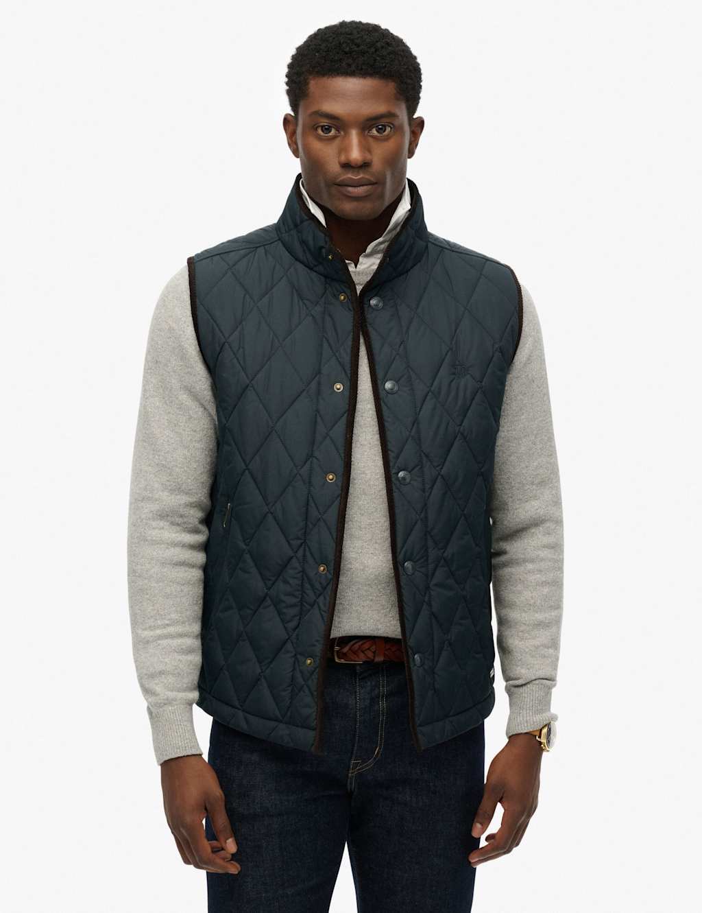 Superdry & Co Quilted Gilet Navy