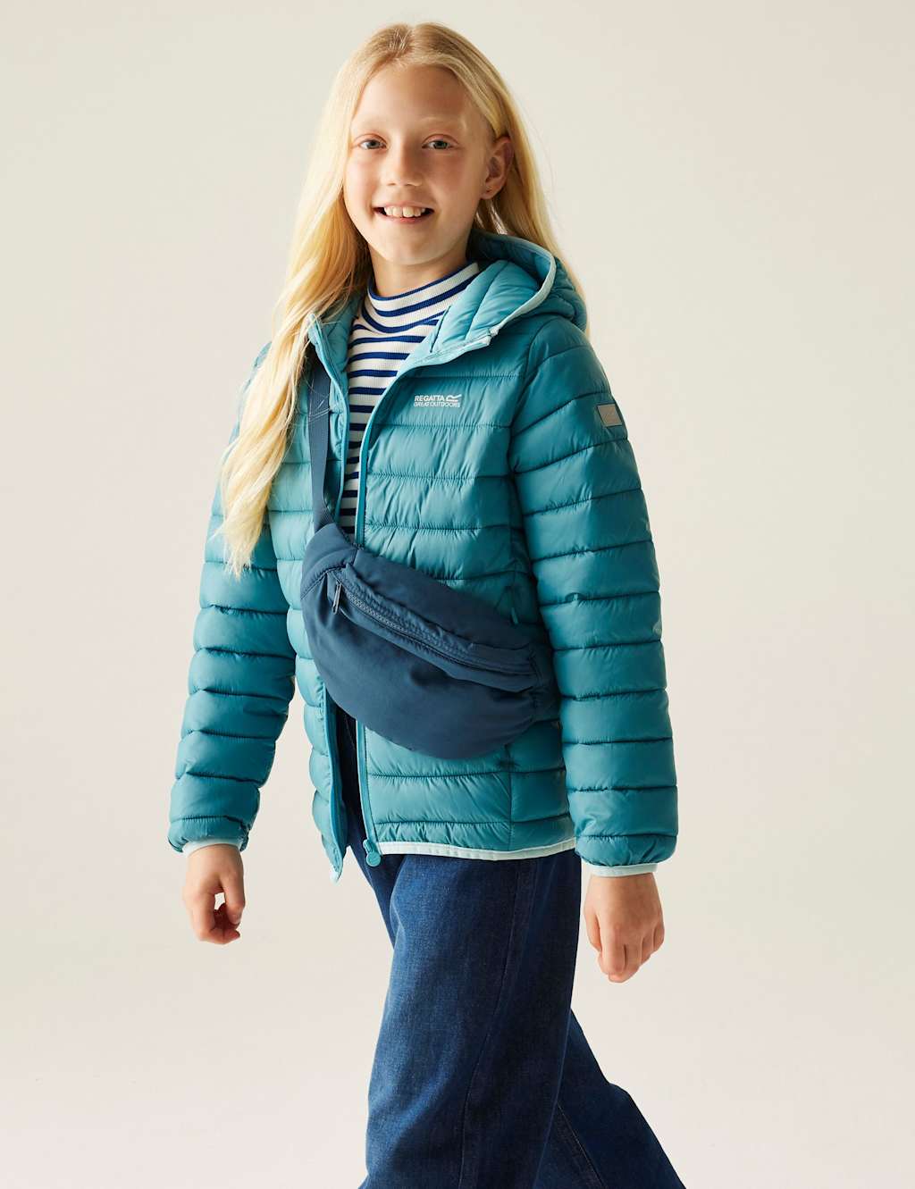 Regatta Junior Marizion Hooded Puffer Jacket (3-14 Years) Blue