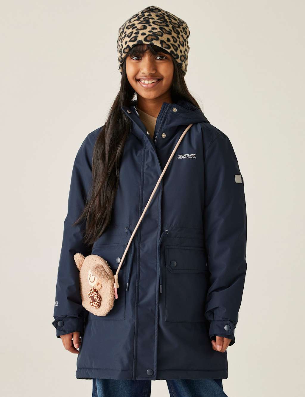 Regatta Junior Valenta Waterproof Raincoat (3-14 Years) Navy