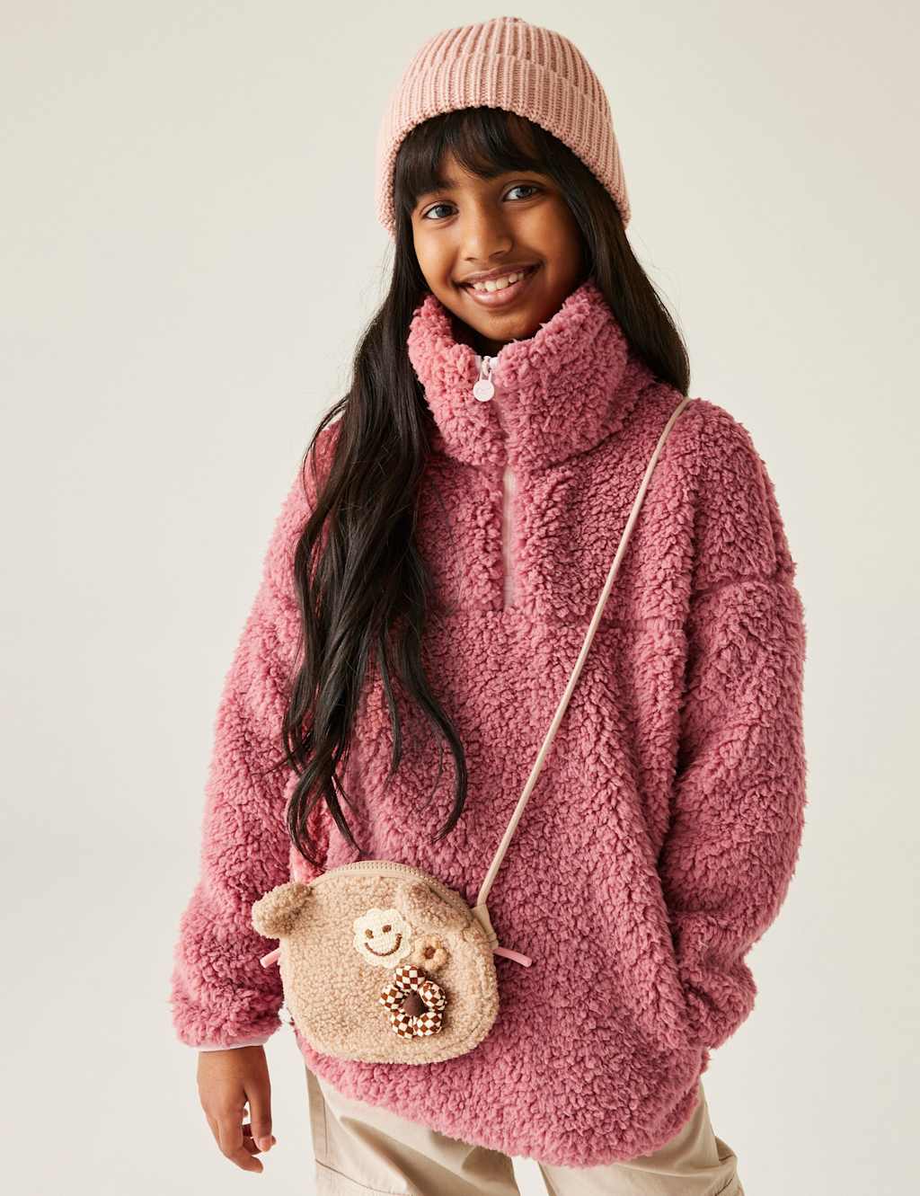 Regatta Kaliza Half Zip Fleece (3-14 Years) Pink