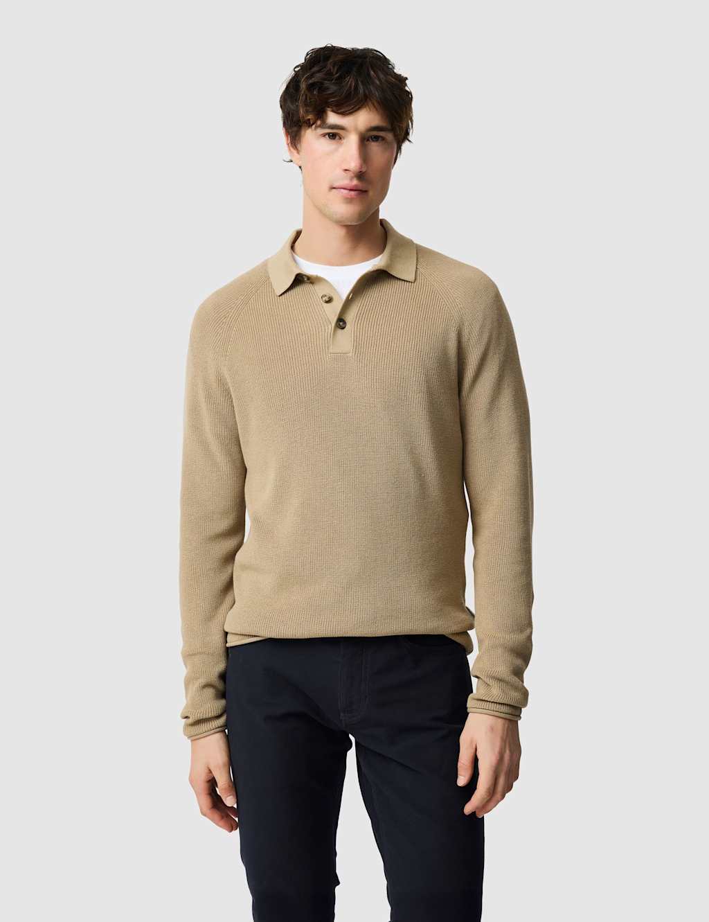 Rodd & Gunn Eastern Bush Pure Cotton Knitted Polo Shirt Camel