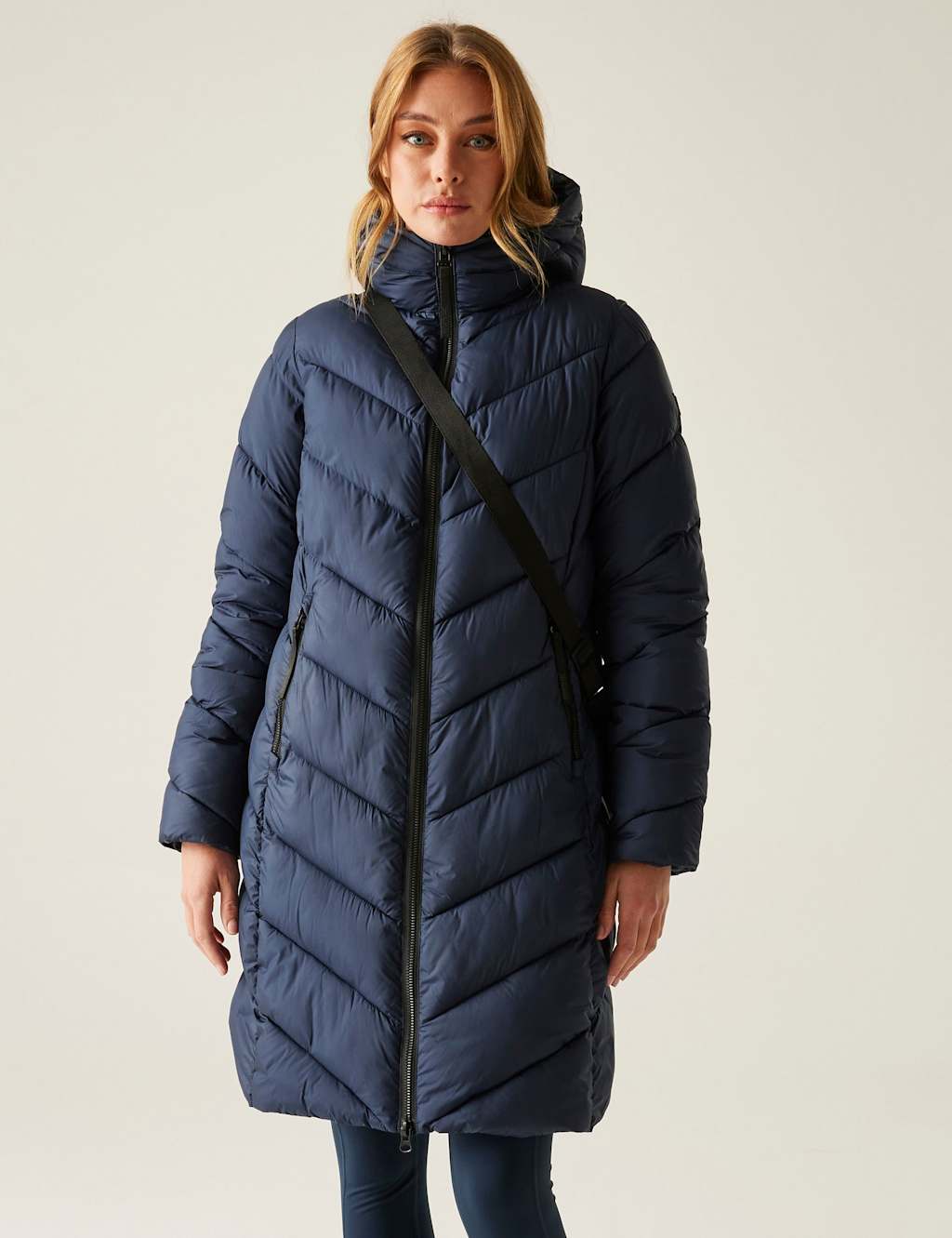 Regatta Anita Lightweight Longline Puffer Jacket Navy