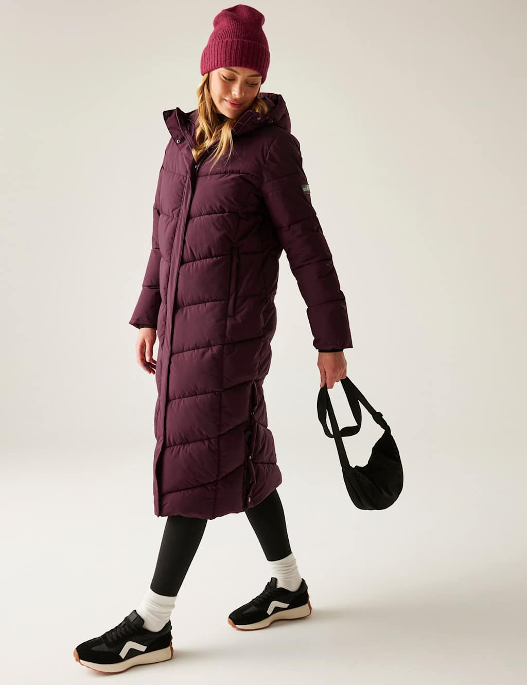 Regatta Eloria Hooded Longline Puffer Jacket Plum