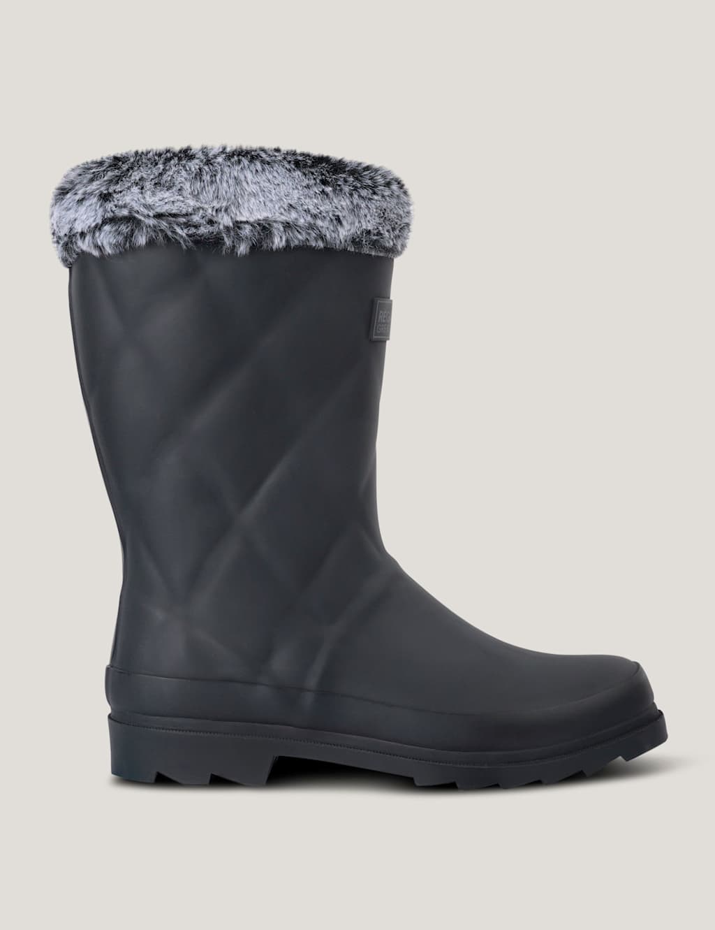 Regatta Luxley Faux Fur Lined Wellies Black