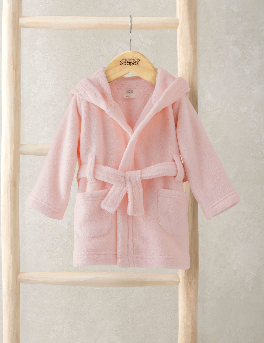 Mamas & Papas Bunny Hood Dressing Gown (3 Mths-3 Yrs) Pink