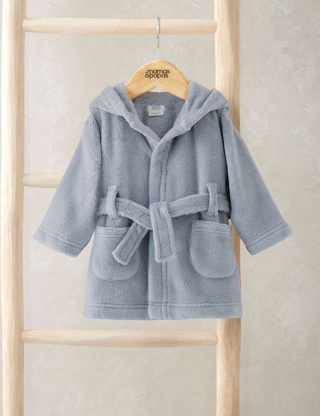 Mamas & Papas Dinosaur Hood Dressing Gown (3 Mths-3 Yrs) Blue