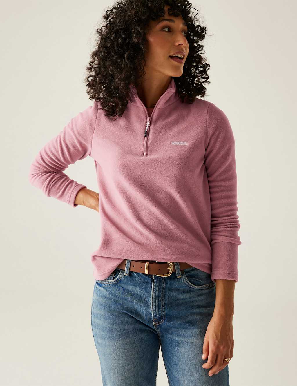 Regatta Women's Sweethart Half Zip Fleece Jumper - 12 - Pink, Brown,Green,Pink