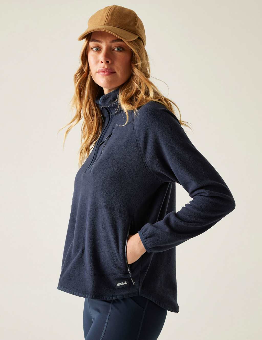 Regatta Frankie Half Zip Funnel Neck Fleece Navy