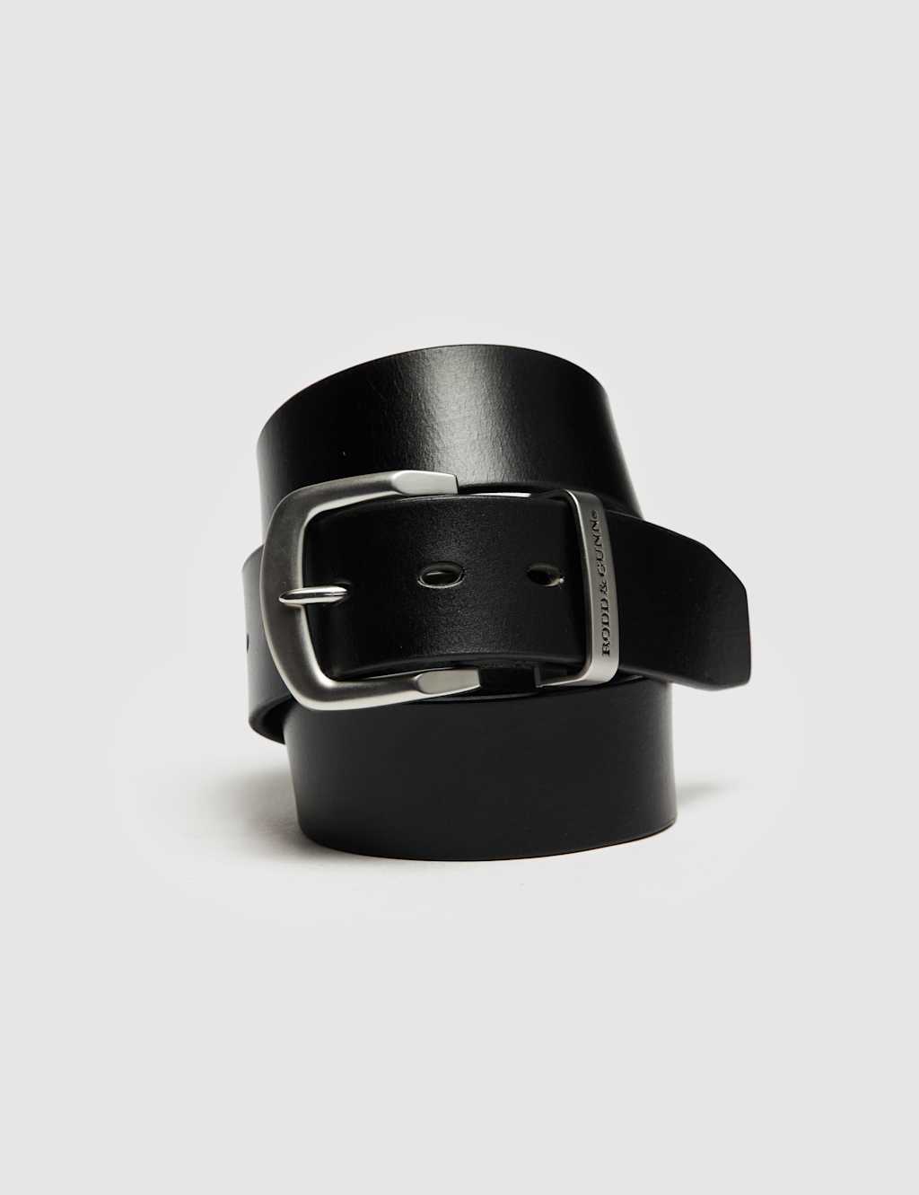 Rodd & Gunn Farmlands Leather Casual Belt Black