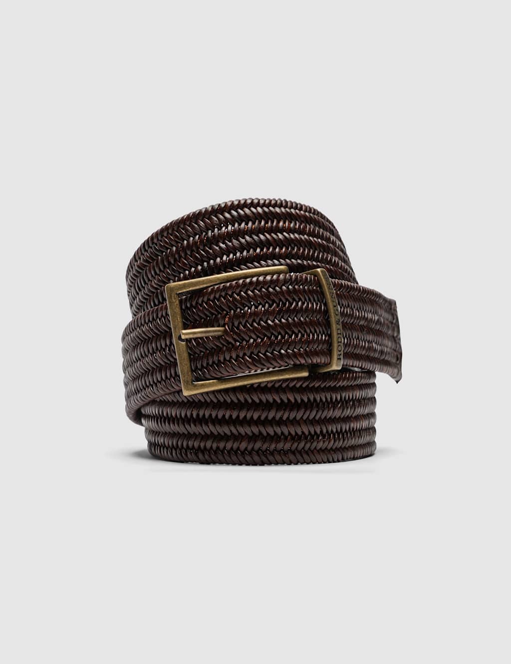 Rodd & Gunn Men's Stirling Leather Stretch Belt - 2XL - Dark Brown - Available at M&S