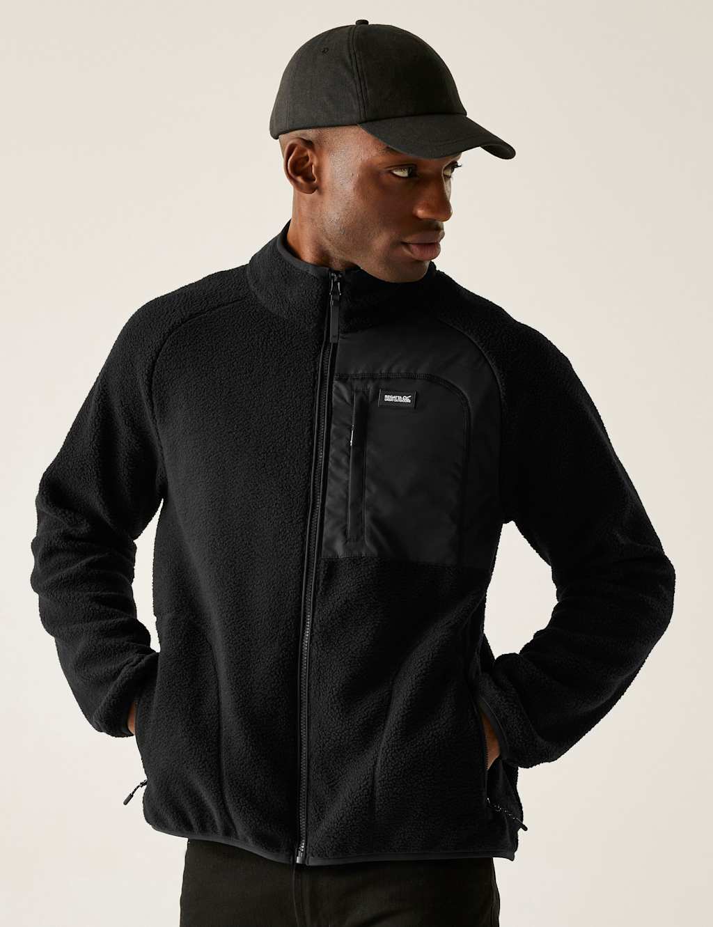 Regatta Borg Funnel Neck Zip Up Fleece Black