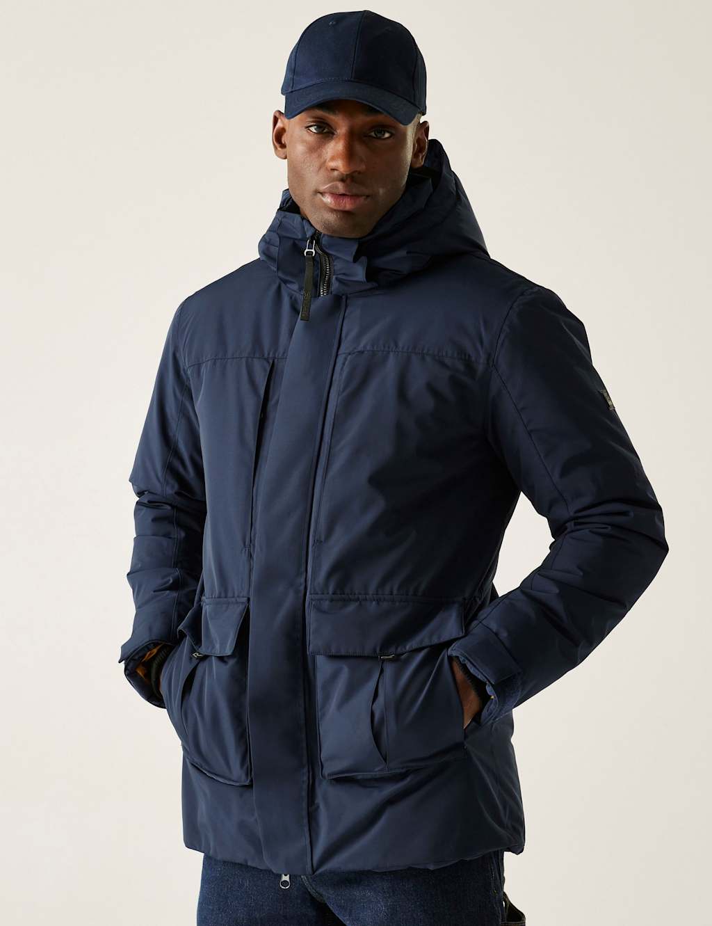 Regatta Marron Waterproof Hooded Parka Jacket Navy
