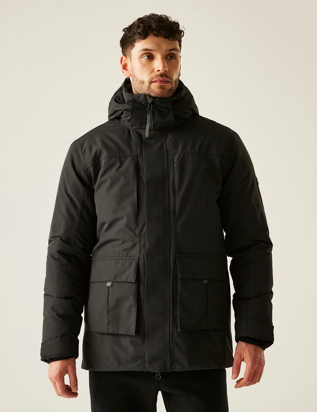 Regatta Marron Waterproof Hooded Parka Jacket Black