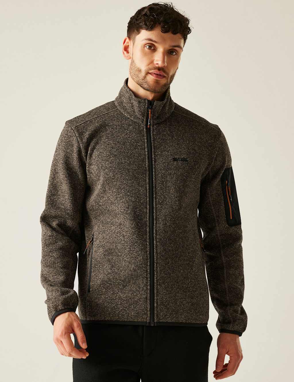 Regatta Newhill Textured Funnel Neck Zip Up Fleece Dark Green