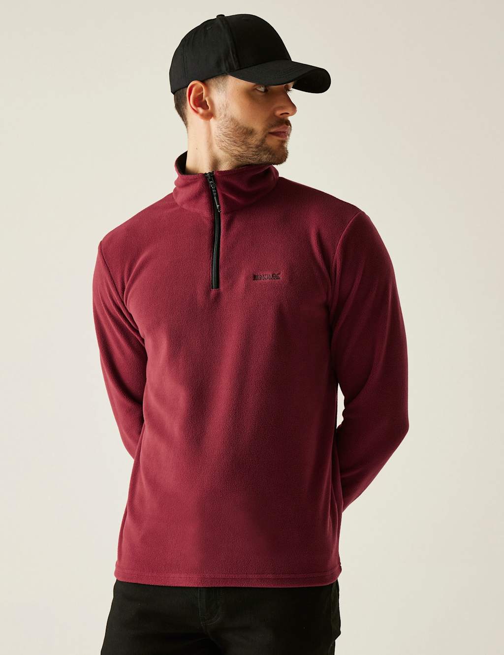 Regatta Thompson Half Zip Funnel Neck Fleece Plum