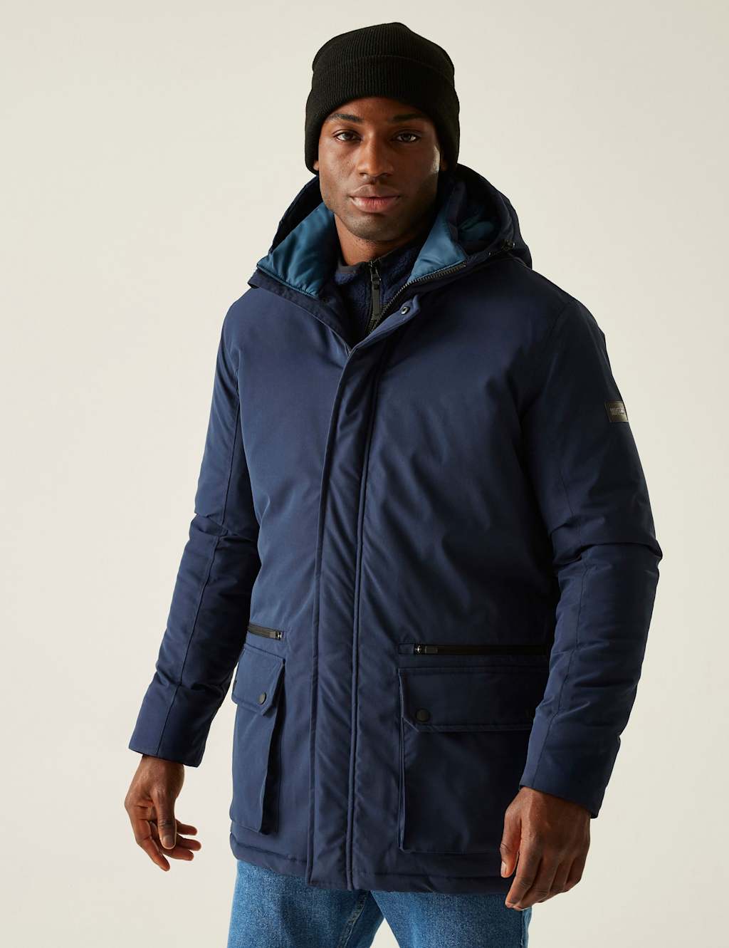 Regatta Rhodo Padded Waterproof Parka Jacket Navy
