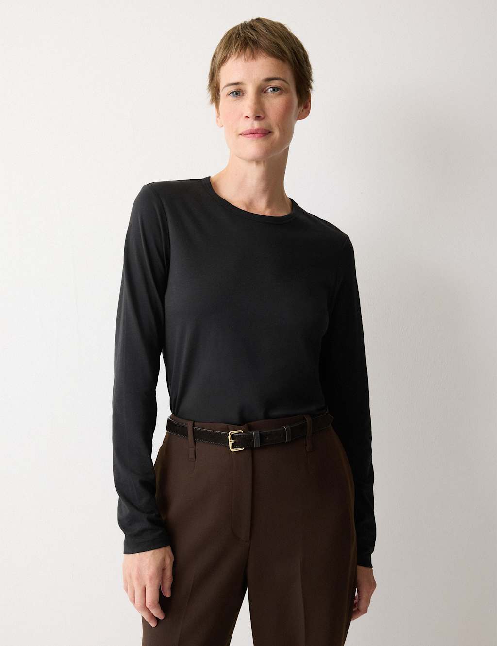 Jigsaw Pure Cotton T-Shirt Black