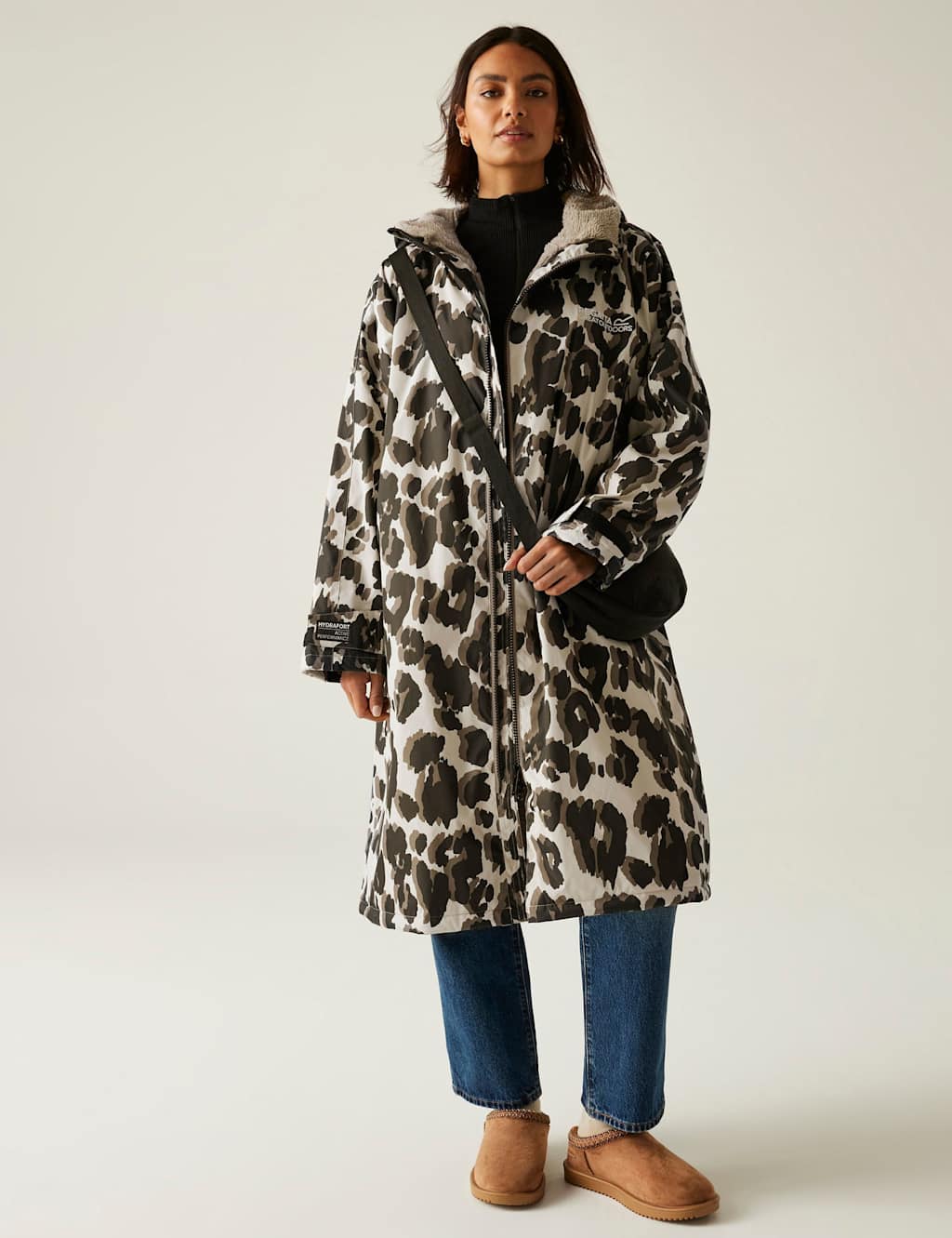 Regatta Women's Waterproof Leopard Print Padded Coat - L - XL - Brown Mix - Available at M&S