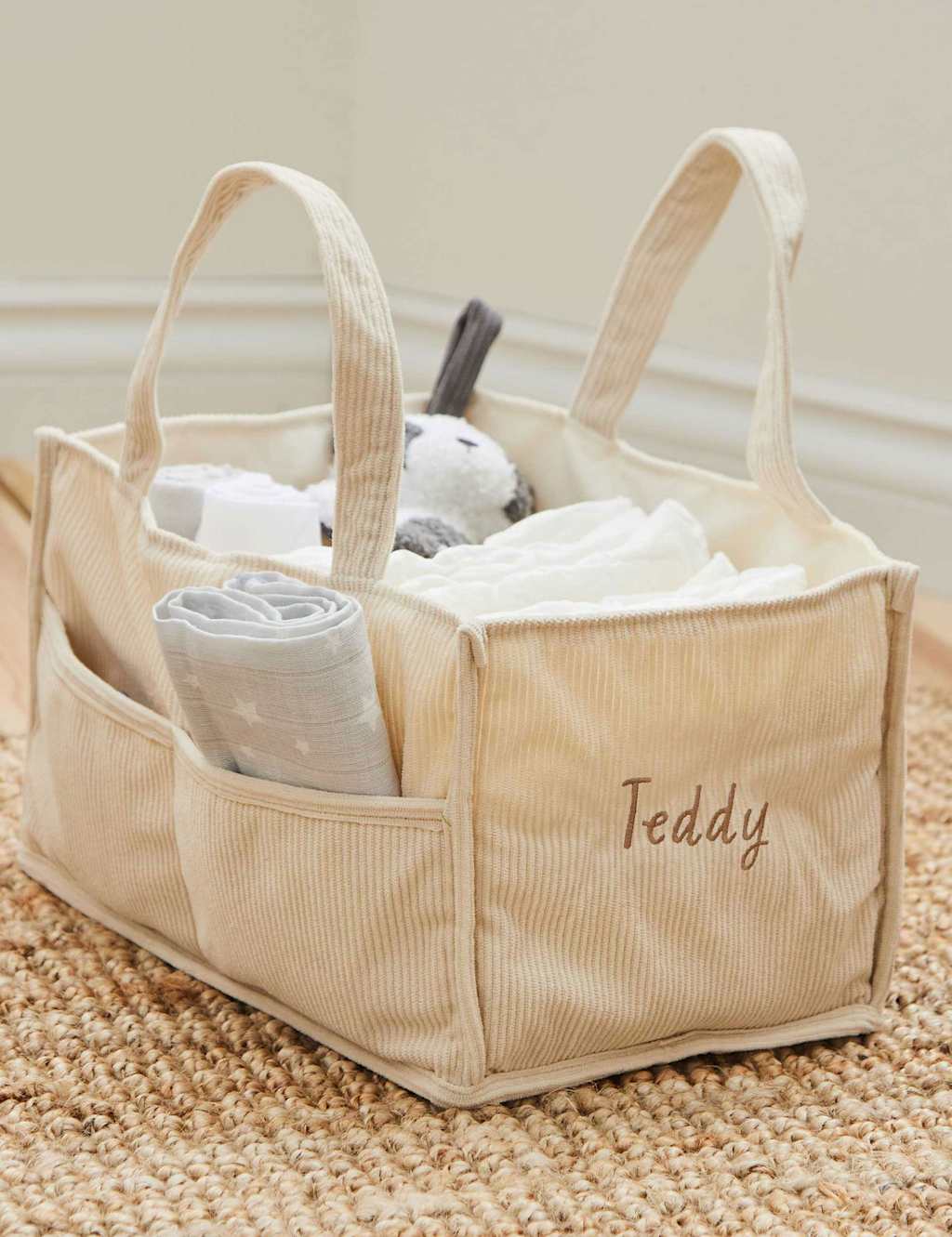 My 1st Years Ecru Cord Nappy Caddy Cream