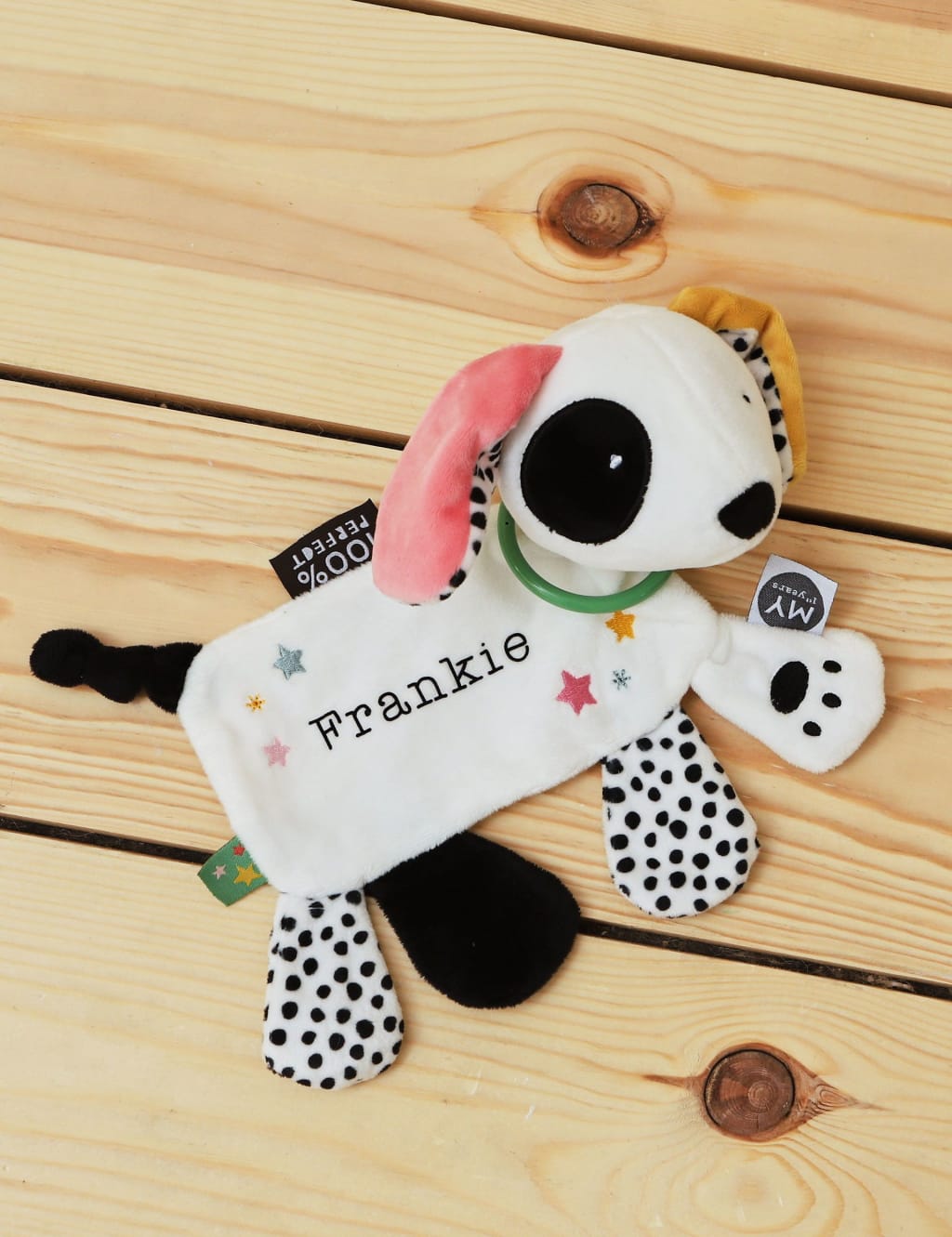 Personalised Mini Mono Patterned Dog Activity Toy