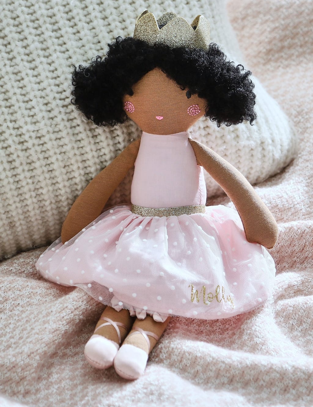 Personalised Ballerina Doll With Curly Hair