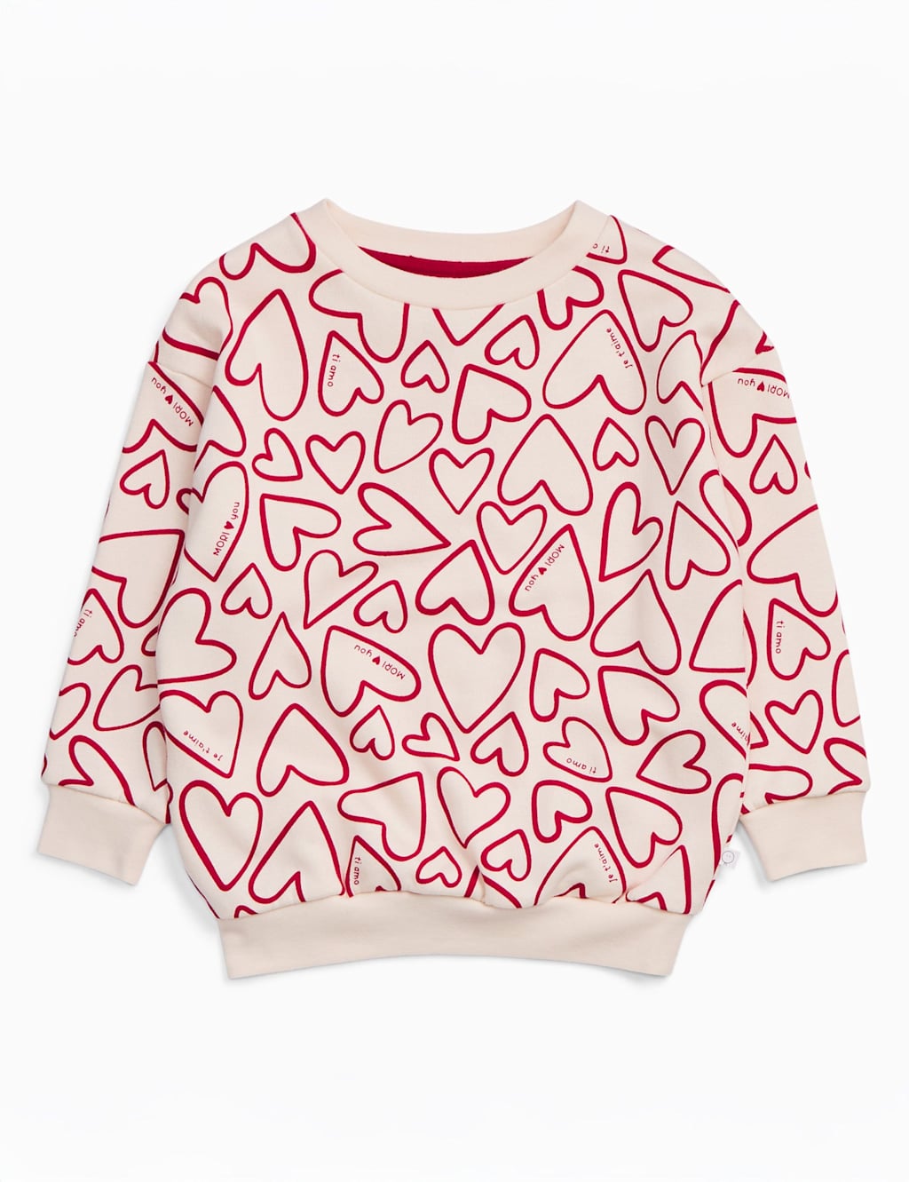 MORI Cotton Blend Heart Sweater (3 Mths-6 Yrs) Cream