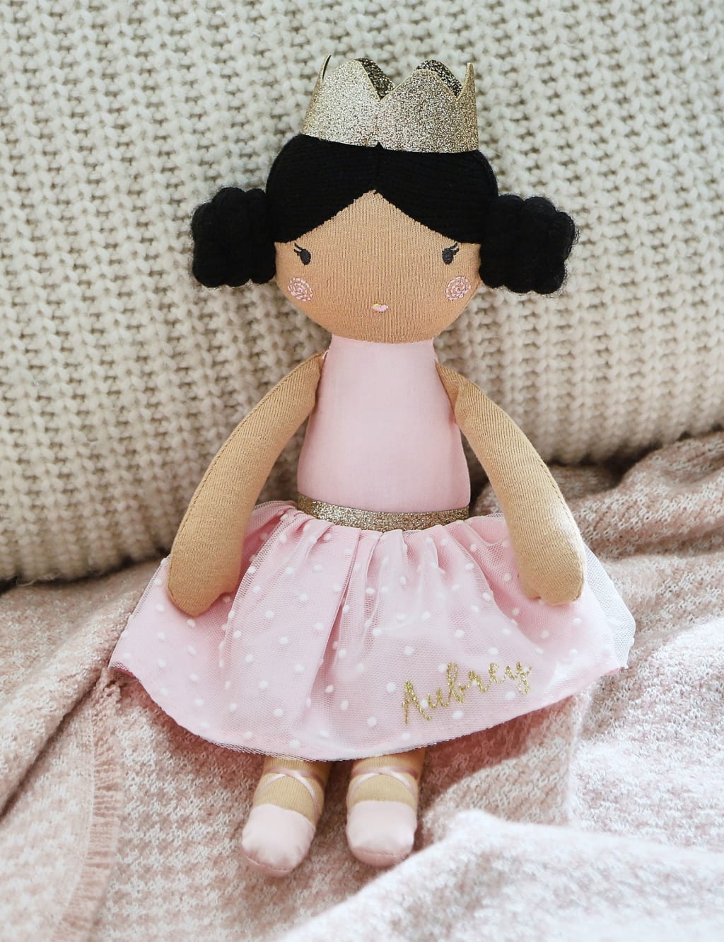 Personalised Ballerina Doll With Black Hair