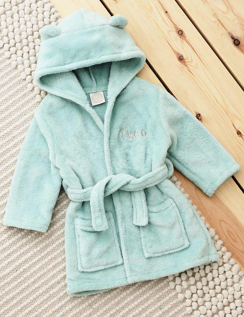 Personalised Hooded Fleece Robe (0-7 Yrs)