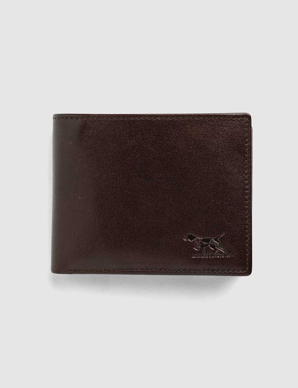 Rodd & Gunn Wardville Leather Tri-Fold Pouch Wallet Chocolate