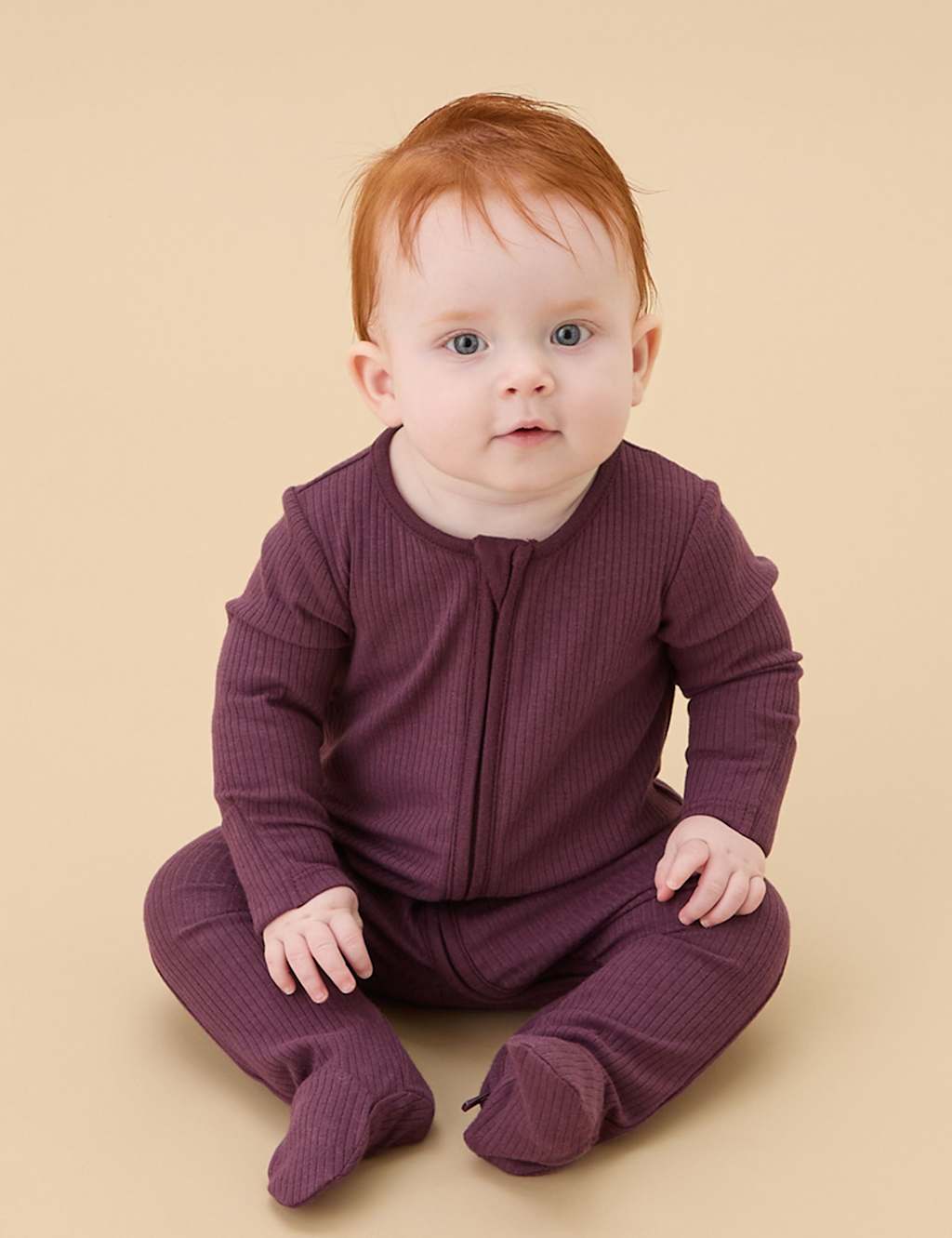 MORI Zip Sleepsuit (0-24 Mths) Plum