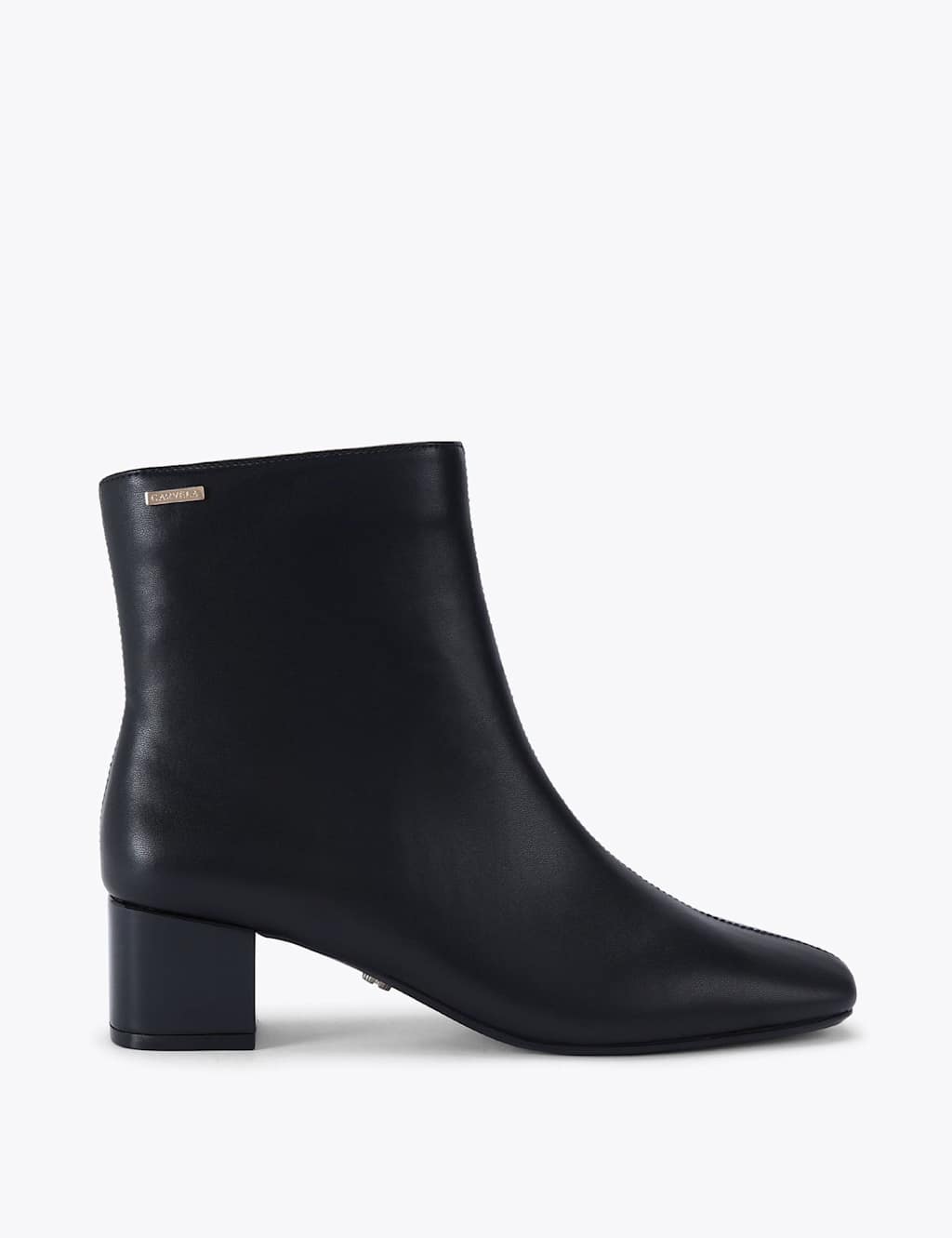 Carvela Block Heel Square Toe Ankle Boots Black
