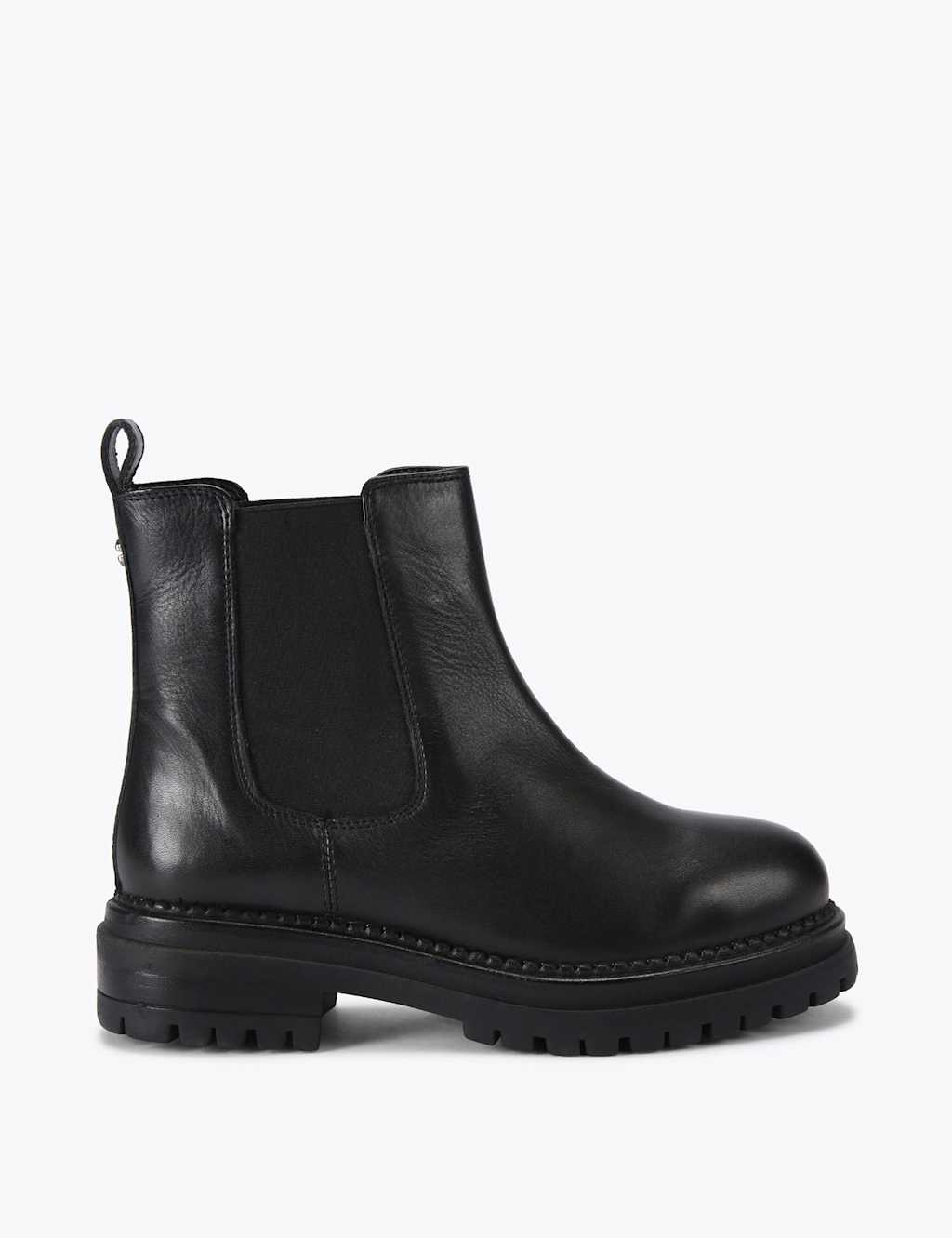 Carvela Leather Chelsea Chunky Ankle Boots Black